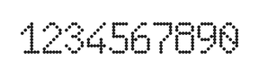 6×10数字点阵字体 ddN610AA1075