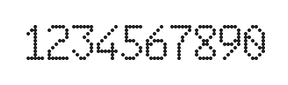 6×10数字点阵字体 ddN610AA1076
