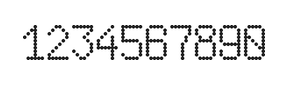6×10数字点阵字体 ddN610AA1079