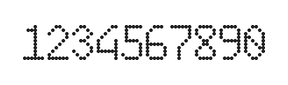 6×10数字点阵字体 ddN610AA1081