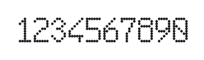 6×10数字点阵字体 ddN610AA1082