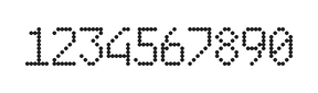 6×10数字点阵字体 ddN610AA1083