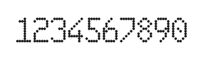 6×10数字点阵字体 ddN610AA1084