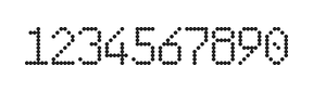 6×10数字点阵字体 ddN610AA1086