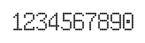 6×10数字点阵字体 ddN610AA1088