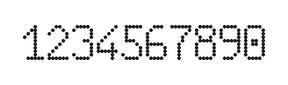 6×10数字点阵字体 ddN610AA1090