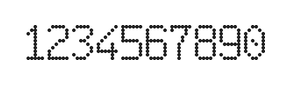 6×10数字点阵字体 ddN610AA1093