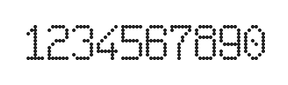 6×10数字点阵字体 ddN610AA1094
