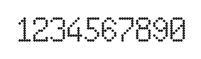 6×10数字点阵字体 ddN610AA1098