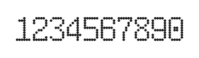6×10数字点阵字体 ddN610AA1099