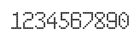 6×10数字点阵字体 ddN610AA1100