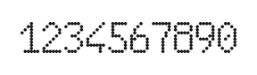 6×10数字点阵字体 ddN610AA1102