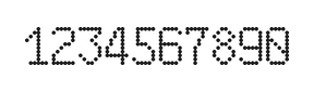 6×10数字点阵字体 ddN610AA1104