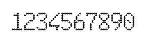 6×10数字点阵字体 ddN610AA1109