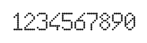 6×10数字点阵字体 ddN610AA1110