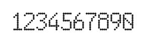6×10数字点阵字体 ddN610AA1111