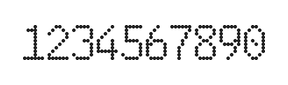 6×10数字点阵字体 ddN610AA1114