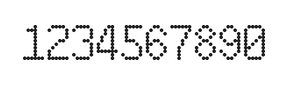 6×10数字点阵字体 ddN610AA1117
