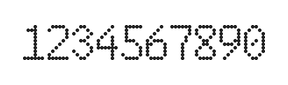6×10数字点阵字体 ddN610AA1121