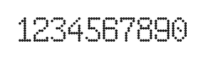 6×10数字点阵字体 ddN610AA1123