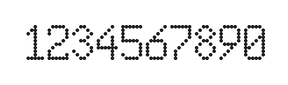 6×10数字点阵字体 ddN610AA1126