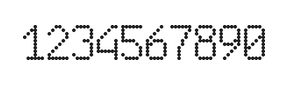 6×10数字点阵字体 ddN610AA1128