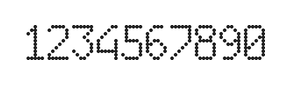 6×10数字点阵字体 ddN610AA1130