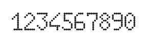 6×10数字点阵字体 ddN610AA1132