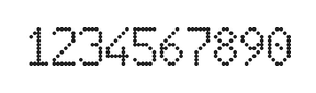 6×10数字点阵字体 ddN610AA1133