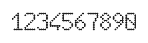 6×10数字点阵字体 ddN610AA1135