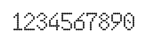 6×10数字点阵字体 ddN610AA1137