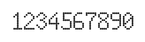 6×10数字点阵字体 ddN610AA1138