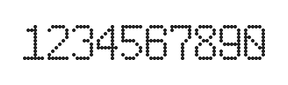 6×10数字点阵字体 ddN610AA1139