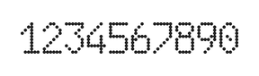6×10数字点阵字体 ddN610AA1142