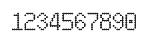 6×10数字点阵字体 ddN610AA1144