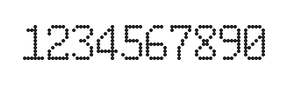 6×10数字点阵字体 ddN610AA1146