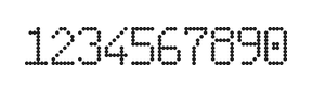 6×10数字点阵字体 ddN610AA1148