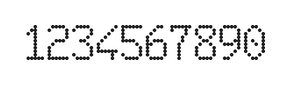 6×10数字点阵字体 ddN610AA1151