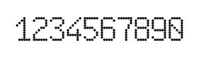 6×10数字点阵字体 ddN610AA1152