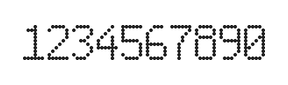 6×10数字点阵字体 ddN610AA1159