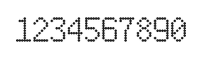 6×10数字点阵字体 ddN610AA1163