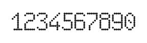 6×10数字点阵字体 ddN610AA1165