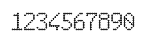 6×10数字点阵字体 ddN610AA1167