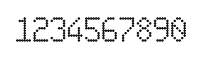 6×10数字点阵字体 ddN610AA1168