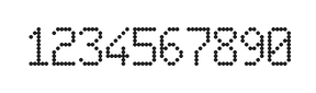 6×10数字点阵字体 ddN610AA1171