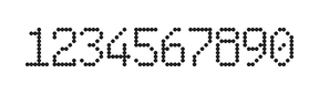 6×10数字点阵字体 ddN610AA1172