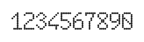 6×10数字点阵字体 ddN610AA1176