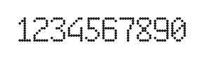 6×10数字点阵字体 ddN610AA1178