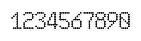 6×10数字点阵字体 ddN610AA1179