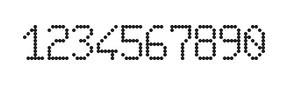 6×10数字点阵字体 ddN610AA1181